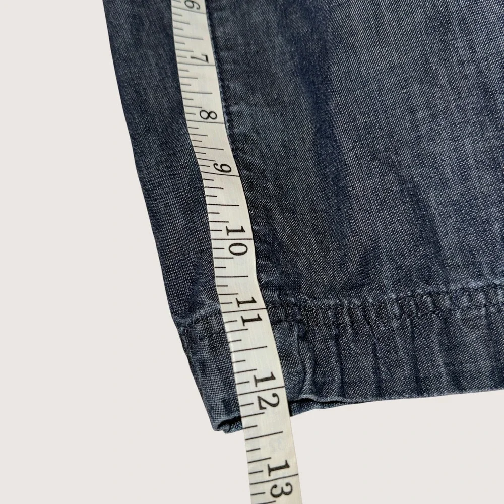 Tommy Hilfiger Y2K Grunge Utility Denim Gorpcore Cargo Bermuda Shorts 2‎ Preppy